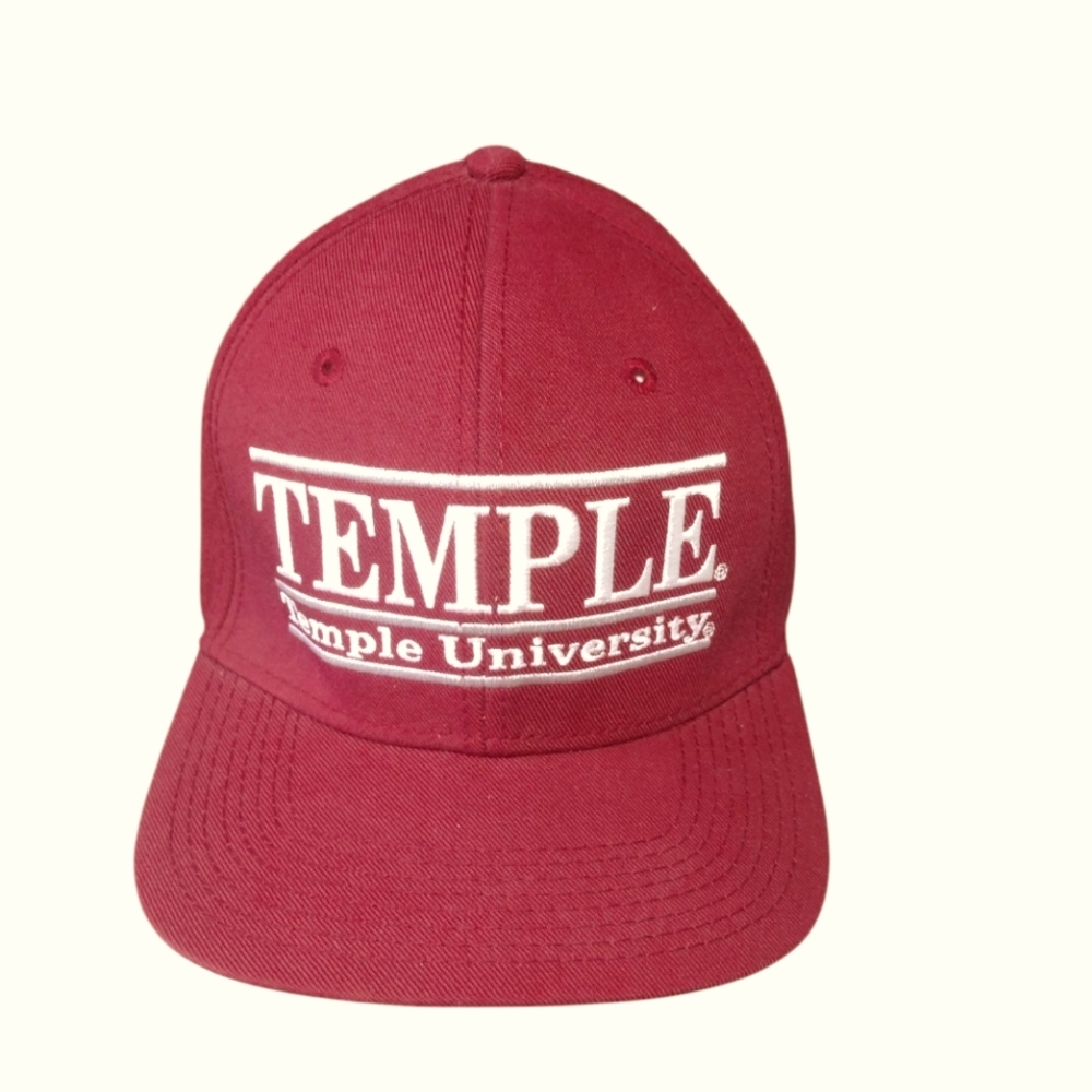 Temple University Burgundy With White Embroidery Snapback Cap